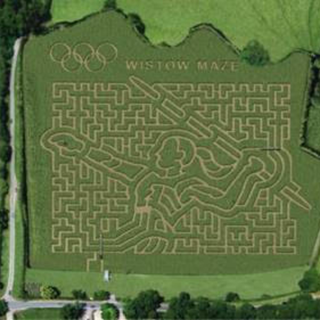 Wistow Maze, Leicestershire. In the shape of a Javelin thrower for 2024